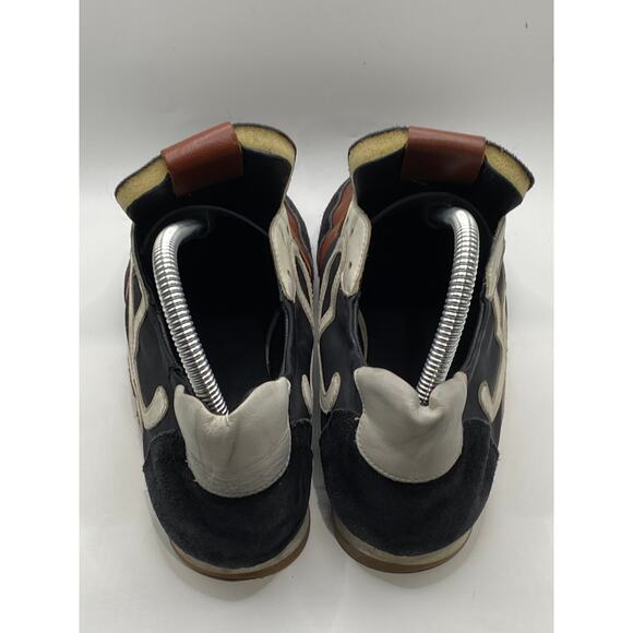 LOEWE Women's Navy-White Printed Suede Leather Ballet Runner Sneakers SZ 38(US8) - Picture 7 of 14